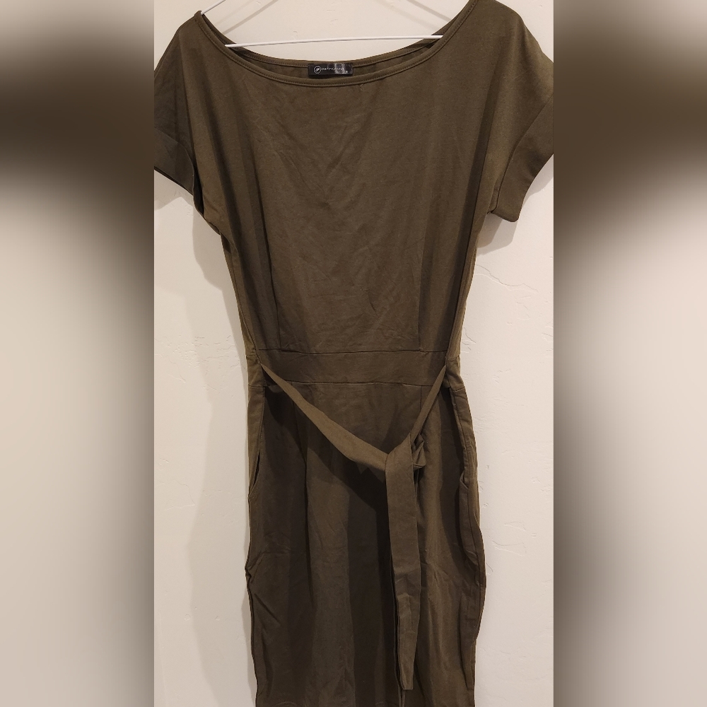 Olive green dress